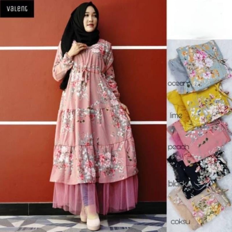 Mora Maxi Gamis Tutu / Gamis Katun Monalisa