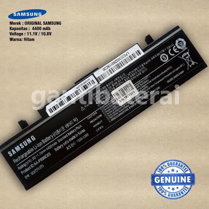 Original Baterai Samsung NP300 NP355V4X NP355E4X NP355U4X AA-PB9NC6B