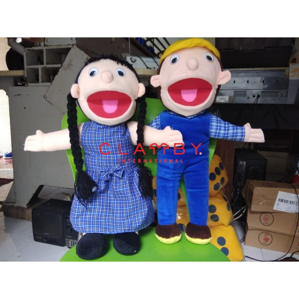 Boneka dongeng anak media edukasi karater cewek cowok couple lucu