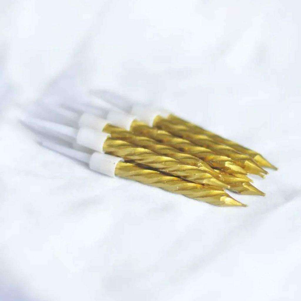 Lilin Magic / Lilin Ulang Tahun / Lilin Ajaib Gold / Isi 10pcs