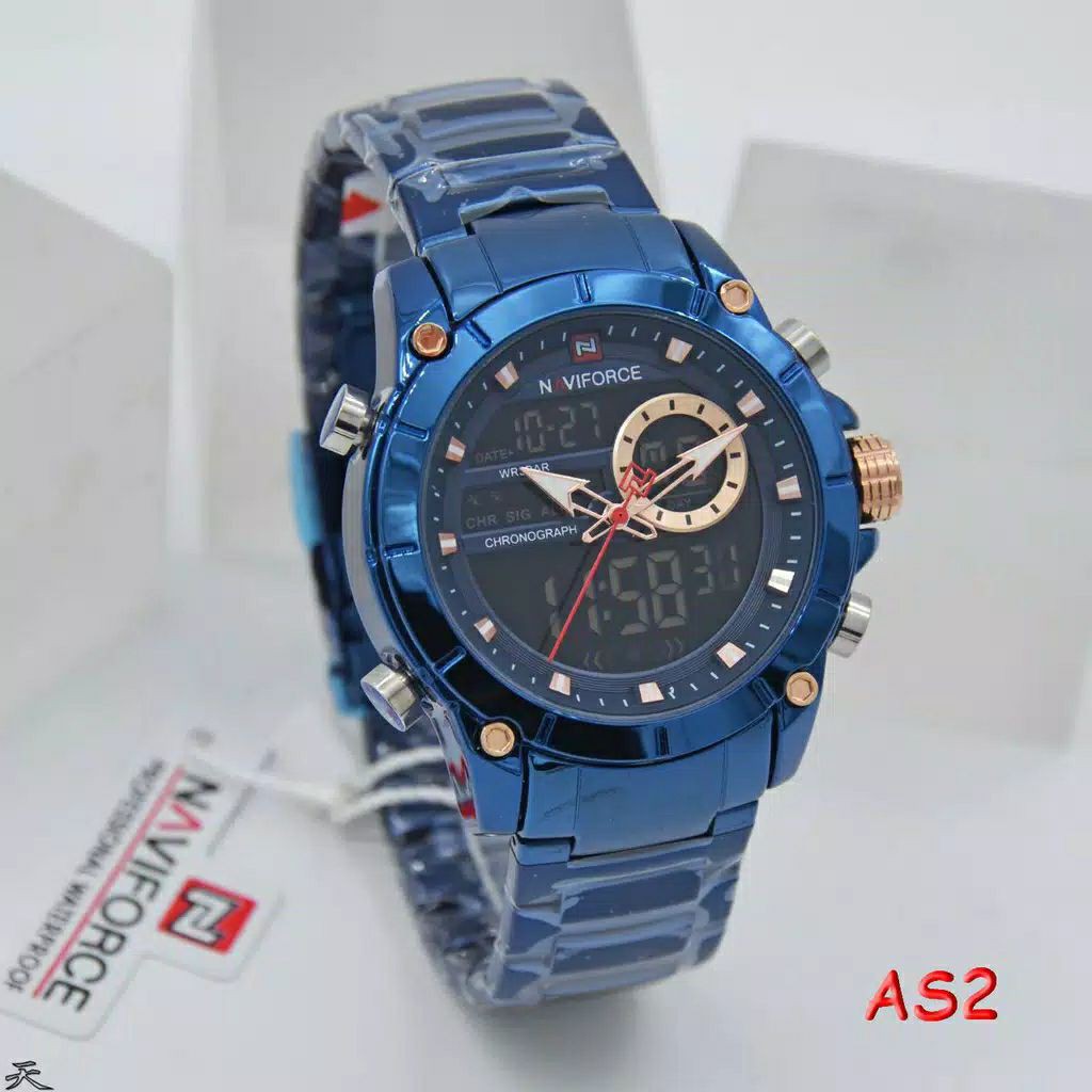 Jam Tangan Pria Naviforce Original Rantai 0201