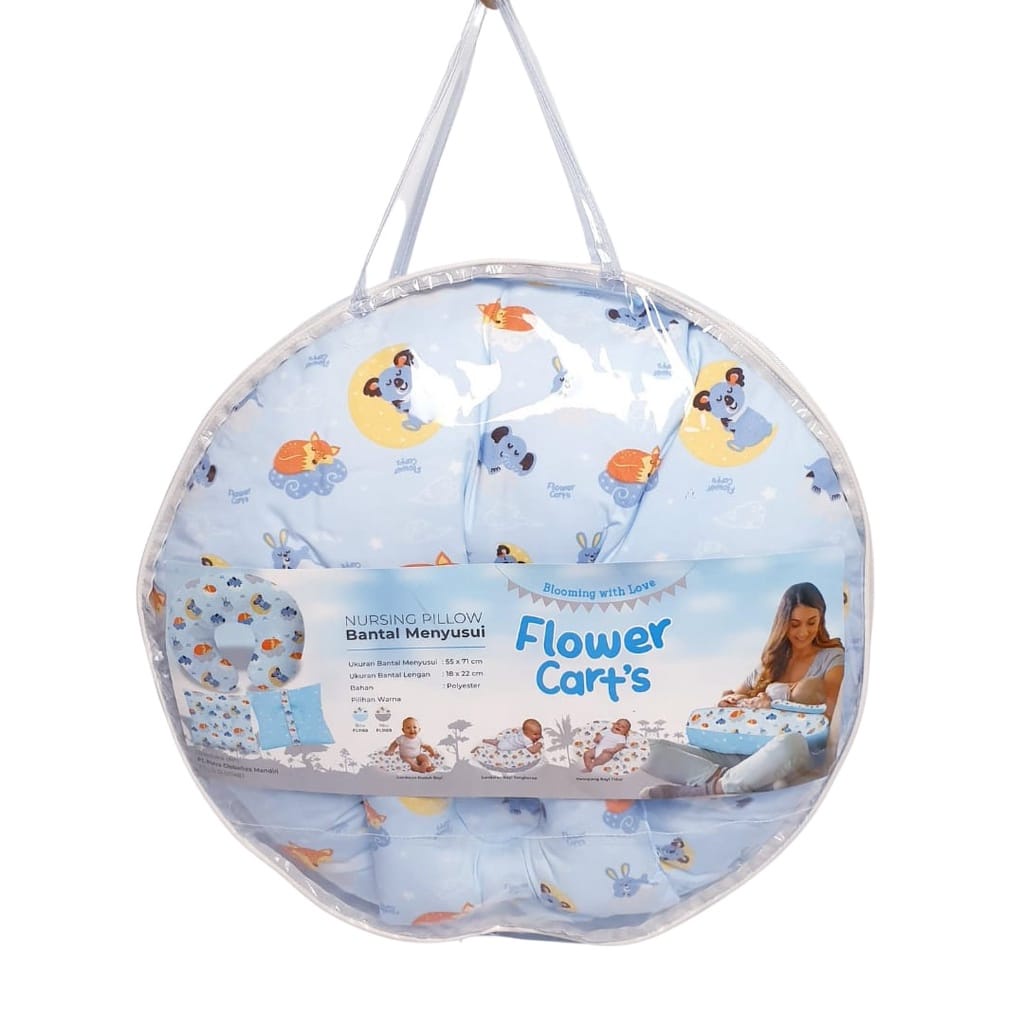 Flower Cart's Nursing Pillow Bantal Menyusui + Free Bantal Lengan Peang Koala Series - FL 1168 - 1169