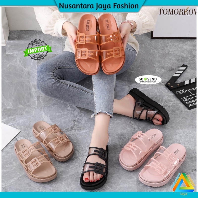 7.7 Sandal Wedges Kekinian - Sandal Wanita Balance 1604 48