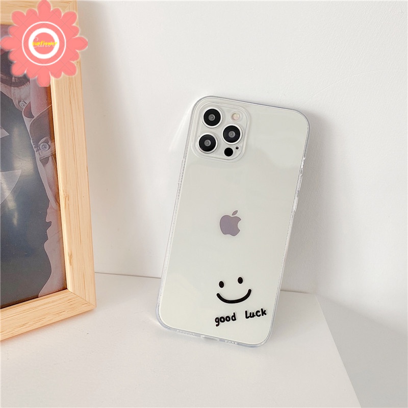 Clear Smiley Case Samsung A22 A11 A32 A52 A72 A71 A50 A30s A50s A51 A12 A10S A31 A21s M11 A20s Good Luck Soft TPU Back Cover-7