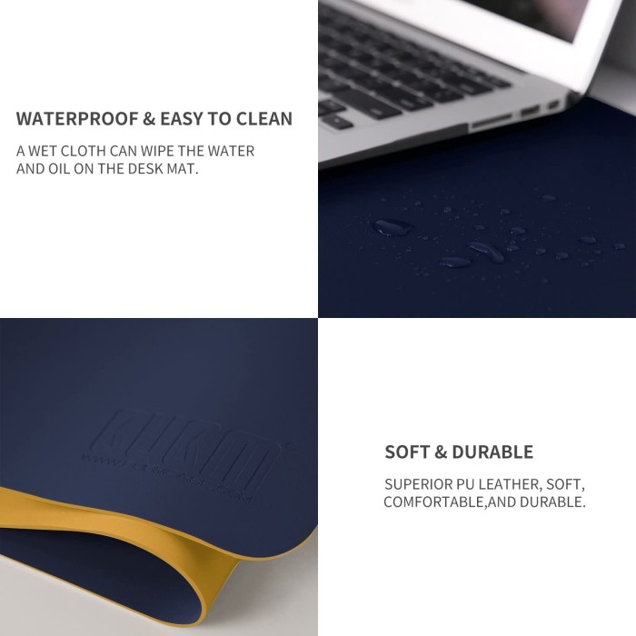 Triple W 90x45cm Leather Mousepad Big Game Desk Mat Keyboard Mouse Pad Besar Waterproof BUBM