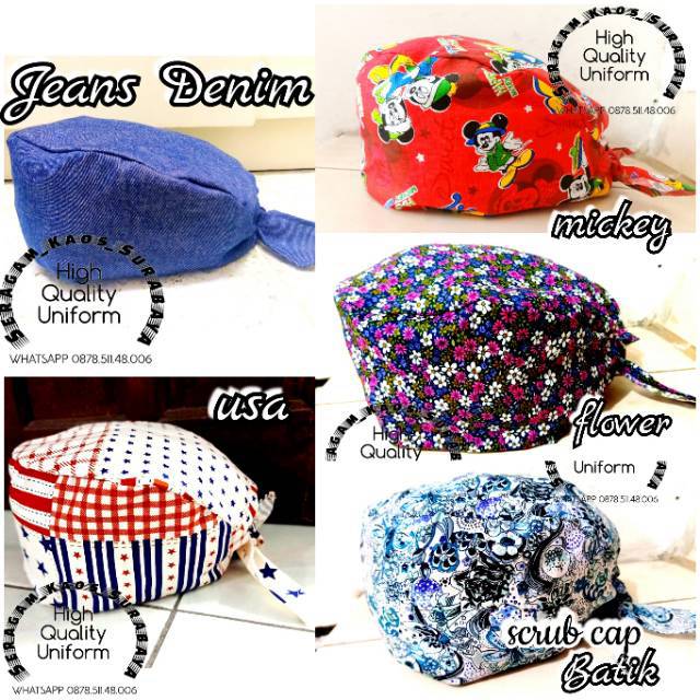 Hat scrub motif limited edition..bahan halus .Dingin
