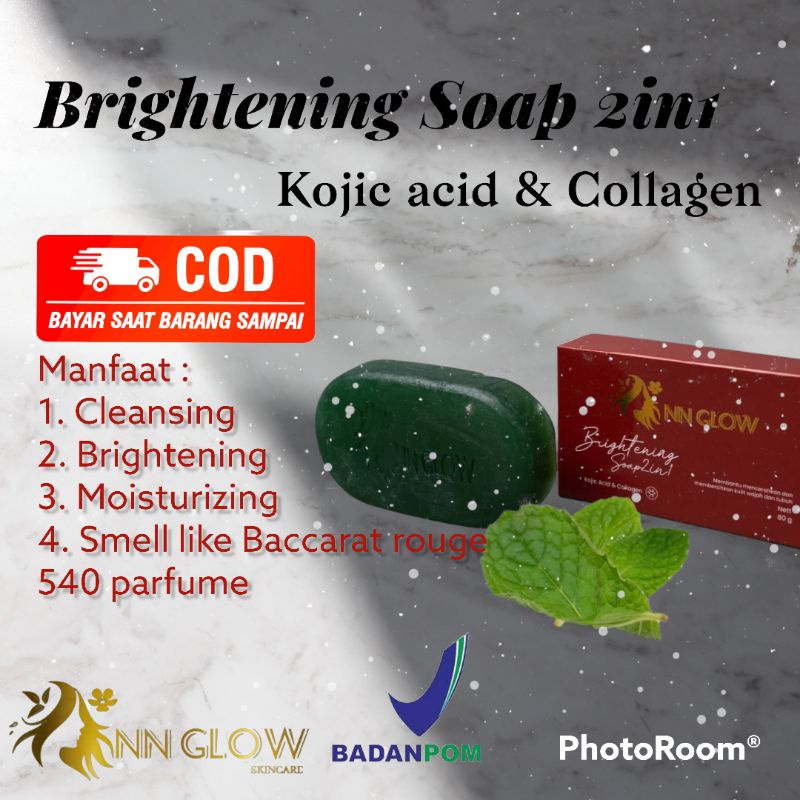 BRIGHTENING SOAP 2in1 / ( Brightening, Moisturizing with Kojic Acid & Collagen )