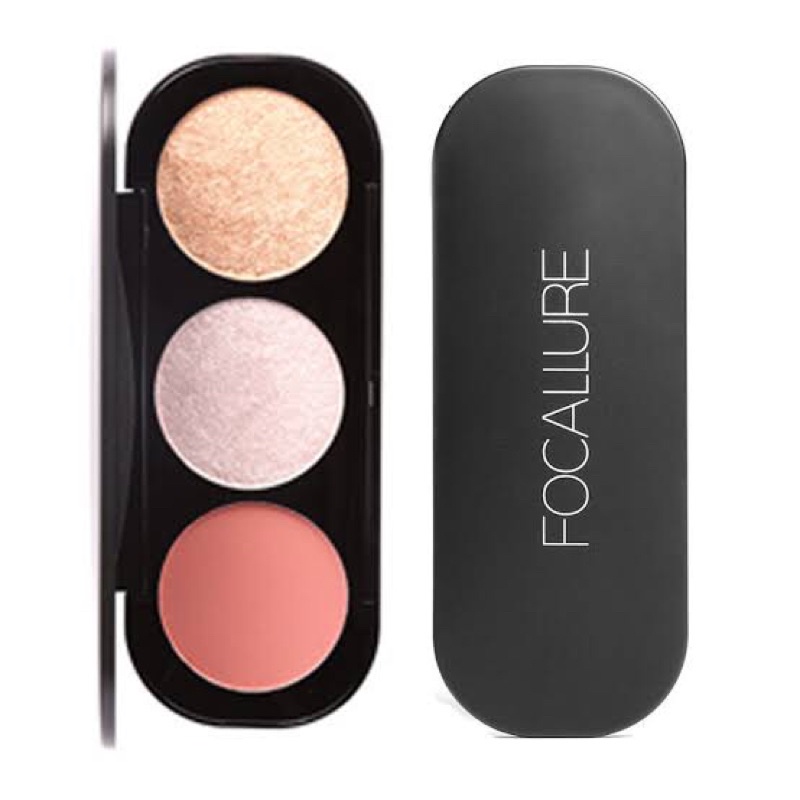 [BPOM] focallure face blush&amp;highlighter pallete FA26-03