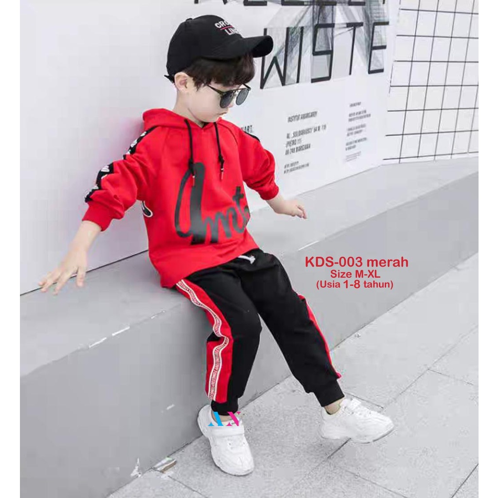 AA1 - Hoodie Fleece Anak unisex Cowo Cewe KDS-003