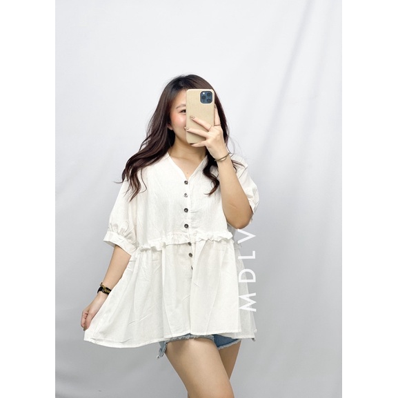 MDLV ~ 5077# Casarina Babydoll Blouse Atasan Blouse Babydoll Import