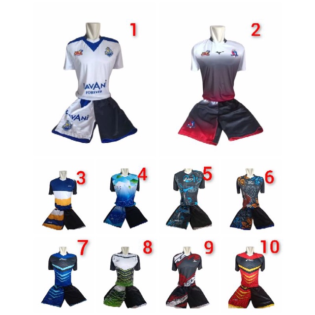 KAOS STELAN OLAHRAGA PRINTING VOLI MOTIF KOMBIN