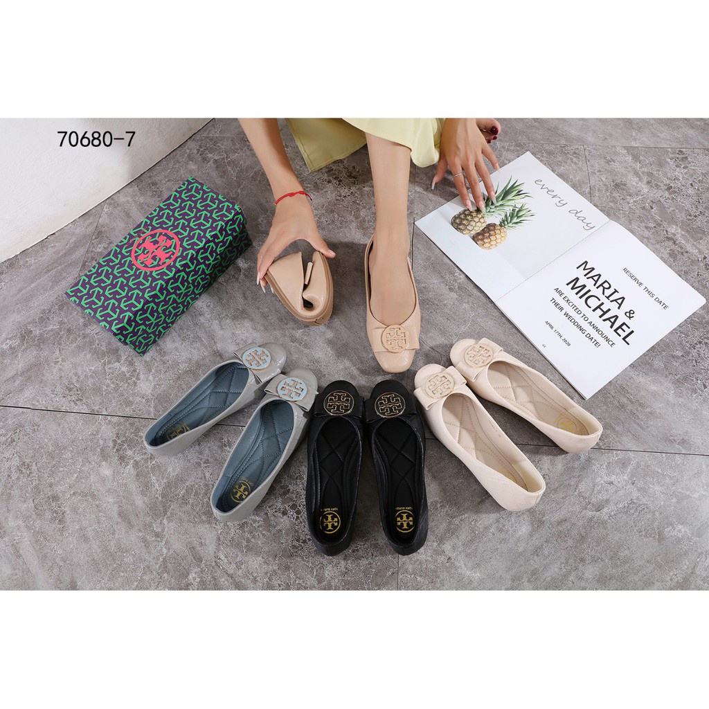 PR TB Leather Flat Shoes  #70680-7