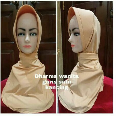 JILBAB DHARMA WANITA GARIS SATU KANCING