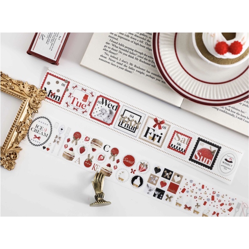 

[Sample] Deer Studio Gingerbread Strawberry Festival Washi & PET Tape