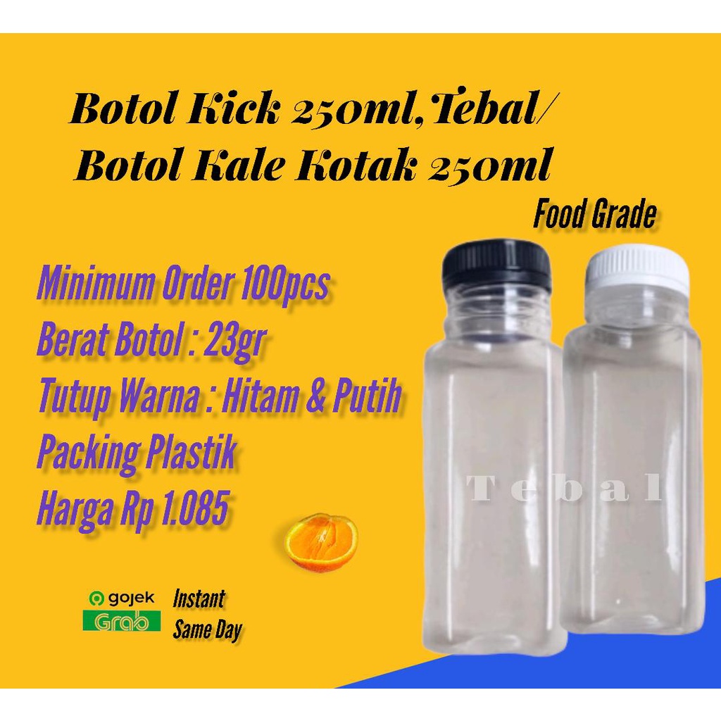 Jual Botol Kale Kotak Ml Kick Ml Tebal Isi Pcs Shopee