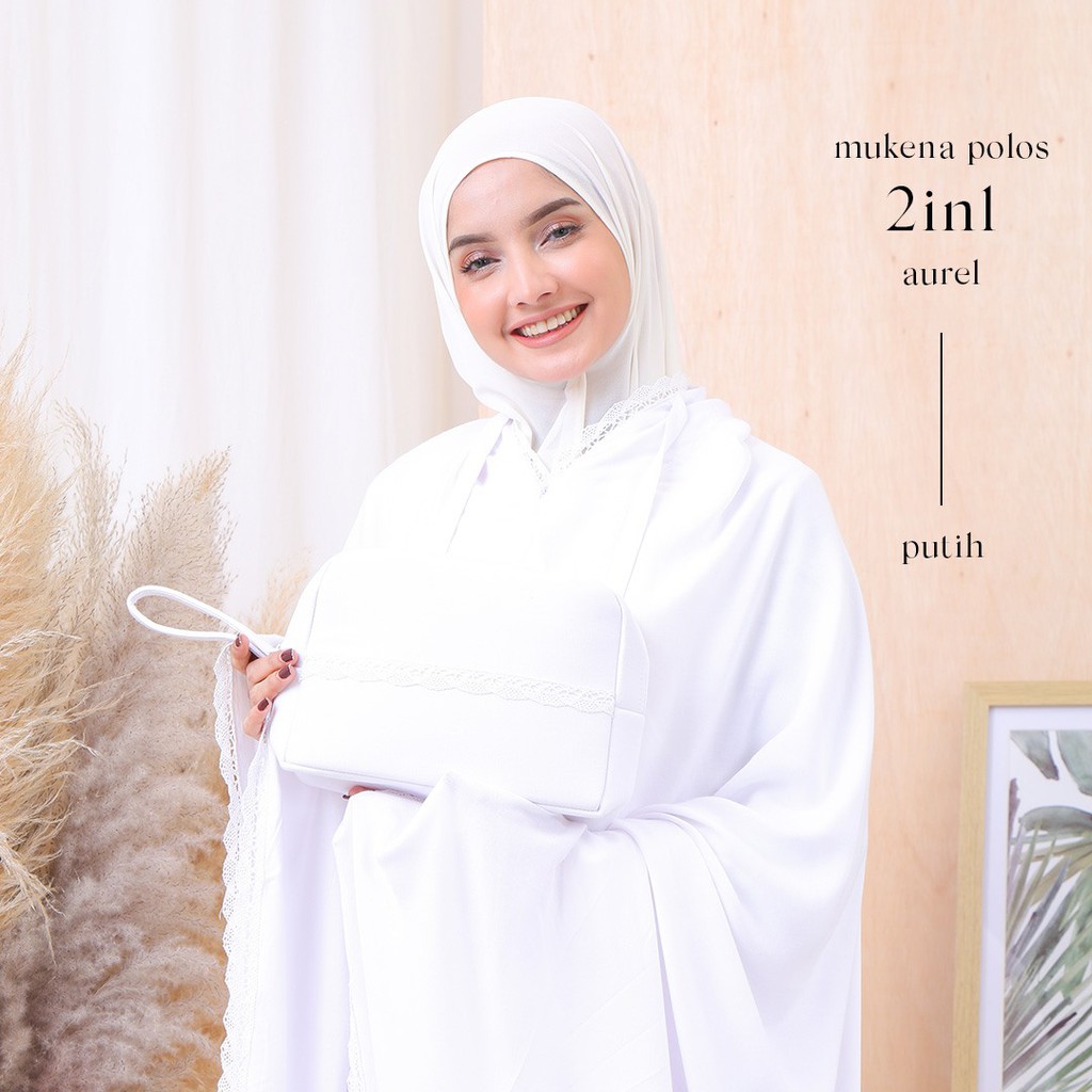 Mukena Dewasa Polos 2 in 1 Aurel