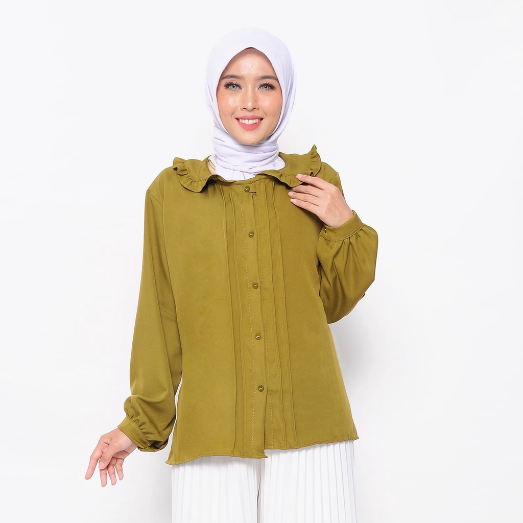 atasan blouse shakila premium/kemeja wanita opnaisel top