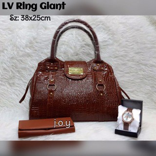 HARGA PROMO Tas Lokal Tas Murah Tas Paket Murah Paket 3in1 LV Ring Giant Croco