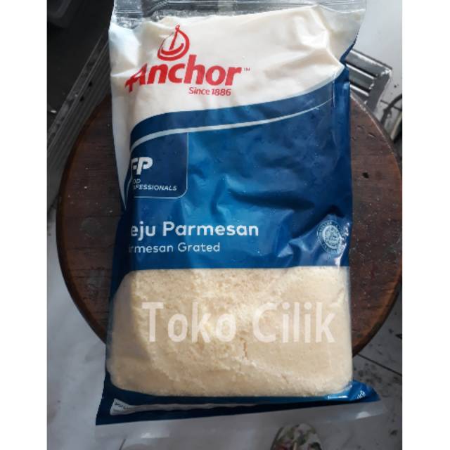 

anchor/keju/parmesan/bubuk/grated/repack 100gr/cheese/topping/makanan