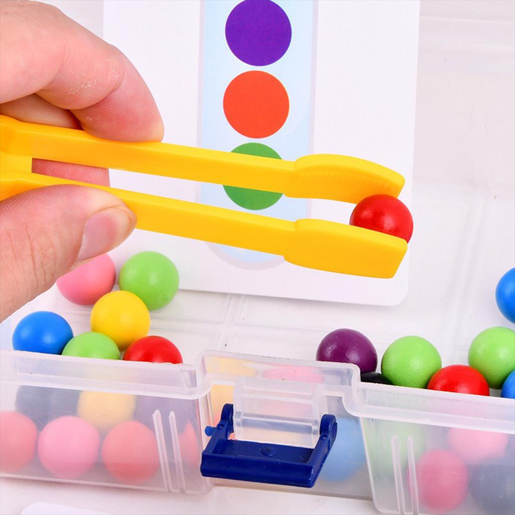 Tube Clamping Ball Mainan Edukasi Sorting Colourful Beads