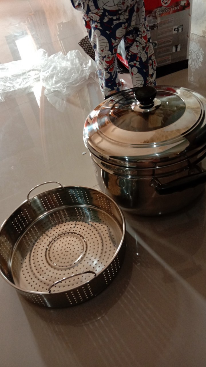 Steamer Dandang High Grade 28 Cm  Japan Style - Steamer Stainless Steell
