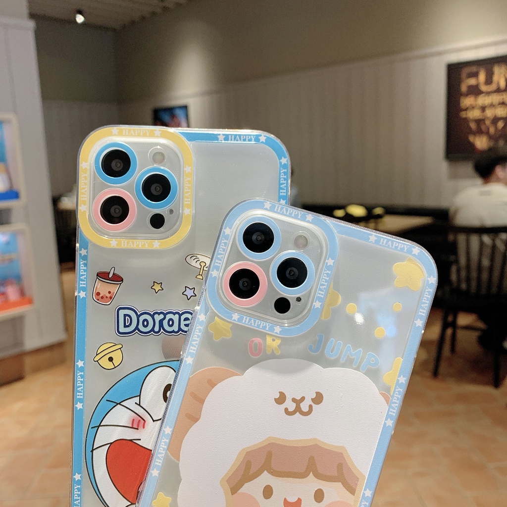 Softcase lens cover cartoons iPhone type 12 13 mini pro promax