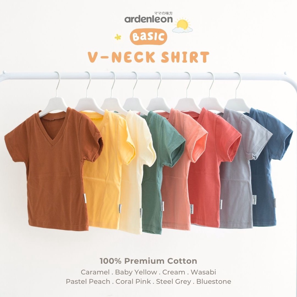 Baju Kaos Bayi Atasan Anak Laki Laki Perempuan Ardenleon 6 Bulan – 4 Tahun Unisex V-Neck Shirt