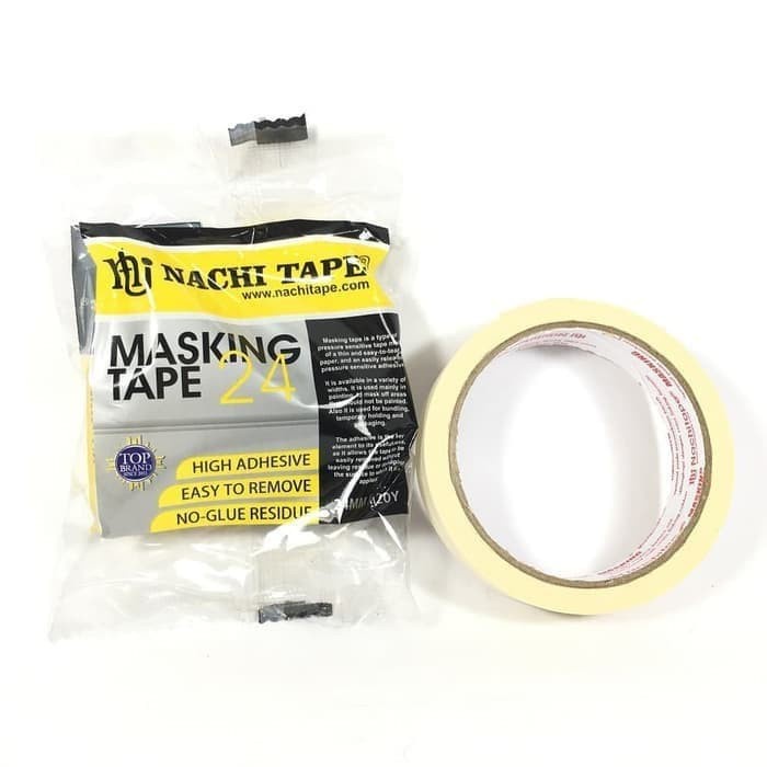 

PEREKAT-PENGIKAT- LAKBAN ISOLASI KERTAS NACHI MASKING TAPE 24 MM / 1 INCHI X 20 YARD -PENGIKAT-