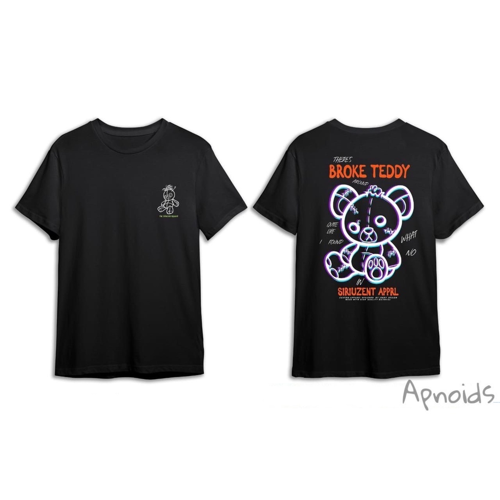 Kaos TeddyBear/Atasan Kaos Distro Cewek Cowok Unisex Jumbo XXL XXXL/ Kaos Santai/Outfit Keren Kasual Murah