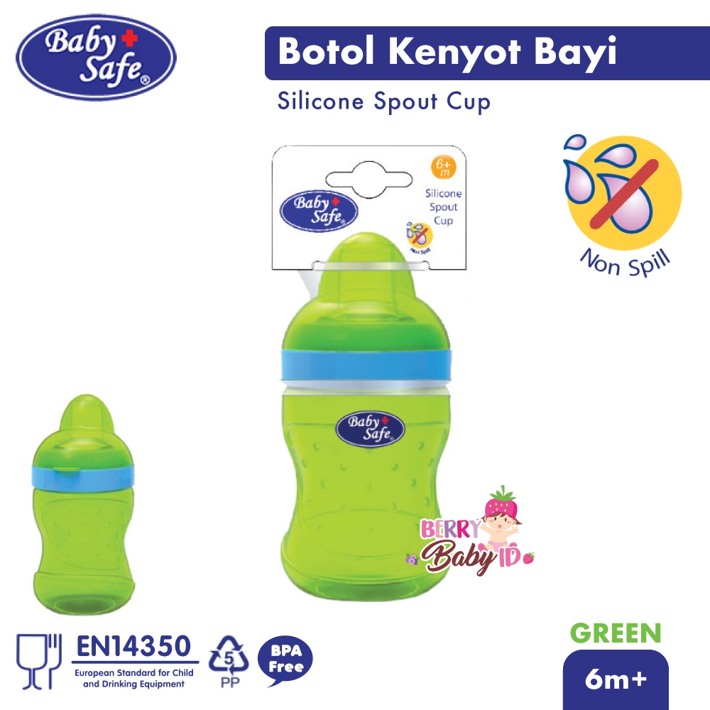 Baby Safe Cup Soft Silicone Spout Training Cup Botol Bayi Anak AP015 BBS066 Berry Mart