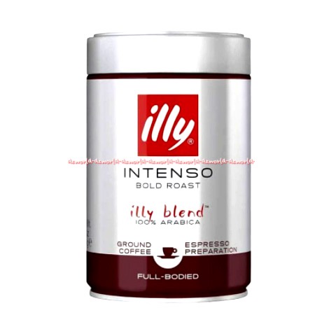 Illy Blend Intenso Bold Roast 250gr Torrefaction Intense Filter Coffee Full Bodied Kopi Bubuk Ily Arabika Kemasan Kaleng Ili Blen 250 gram