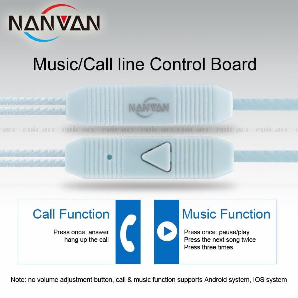 [RO ACC]  NANVAN STEREO HEADSET MUSIC EARPHONE JACK 3.5MM NEW 2021