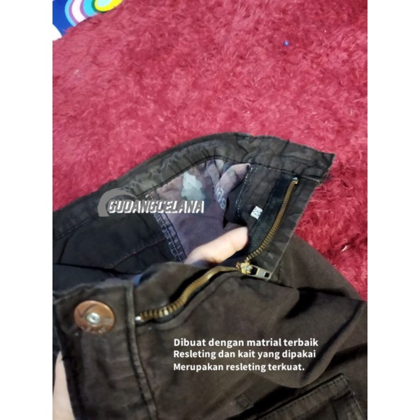 Celana Cargo Regular Straight Loose Fit Pria Celana Panjang Cargo Kargo Reguler Standar Fit Gombrong Longgar Gombor Gombrang Lebar Gober