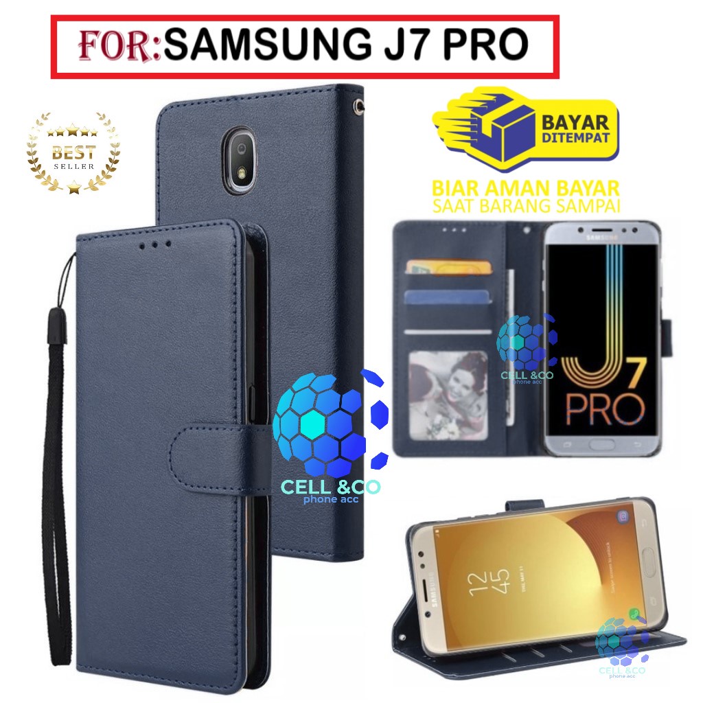 SAMSUNG J7 PRO CASE FLIP LEATHER WALLET PREMIUM FLIP CASE BUKA TUTUP KESING HP CASING FLIP CASE WALLET SAMSUNG J7 PRO