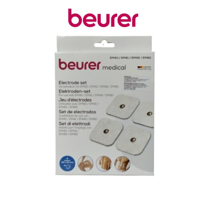 BEURER Electrode Set Pads untuk EMS EM40 / EM41/ EM49 / EM80 Isi 8 Pcs