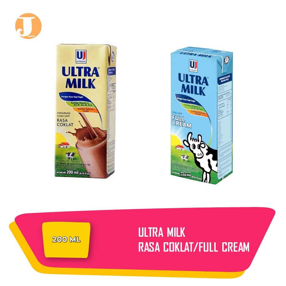 Jual Ultra Milk Uht Rasa Cokelatfull Cream 200ml Indonesiashopee