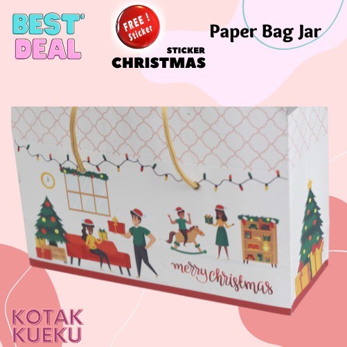 

(TERLARIS) (5 PCS) Paper Bag Jar Tas Kertas Paperbag Kantong Box Packaging Merry