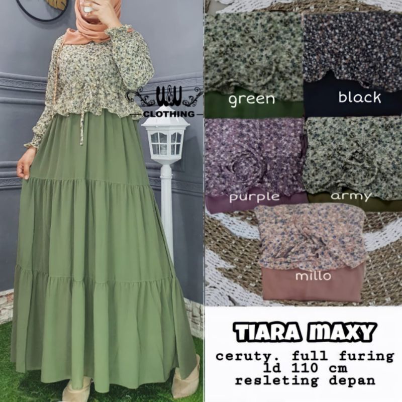 [READY] DRESS CERUTY LD 110 TIARA MAXY BY W&amp;W