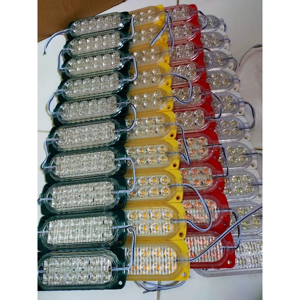 Lampu Bak truk variasi gerak main running 12 mata led 12vollt