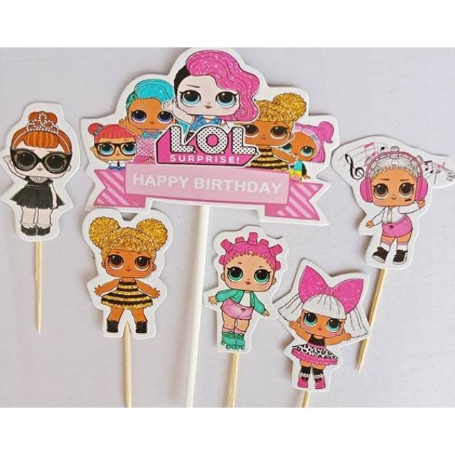 TOPPER LOL HIASAN KUE LOL