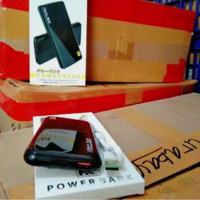 POWER BANK HK 10.000mAh 2 port USB QUICK CHARGE 3.0A pengisian daya cepat QUALCOMM indikator LCD