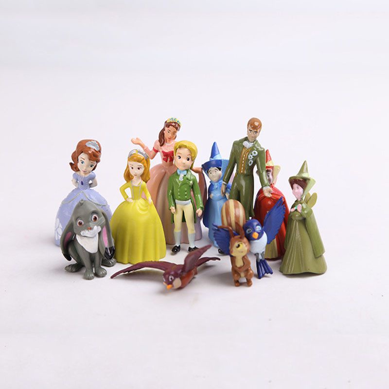 12pcs Sofia the First Princess Sophia Cake Figures Collectible Gift Model Toys