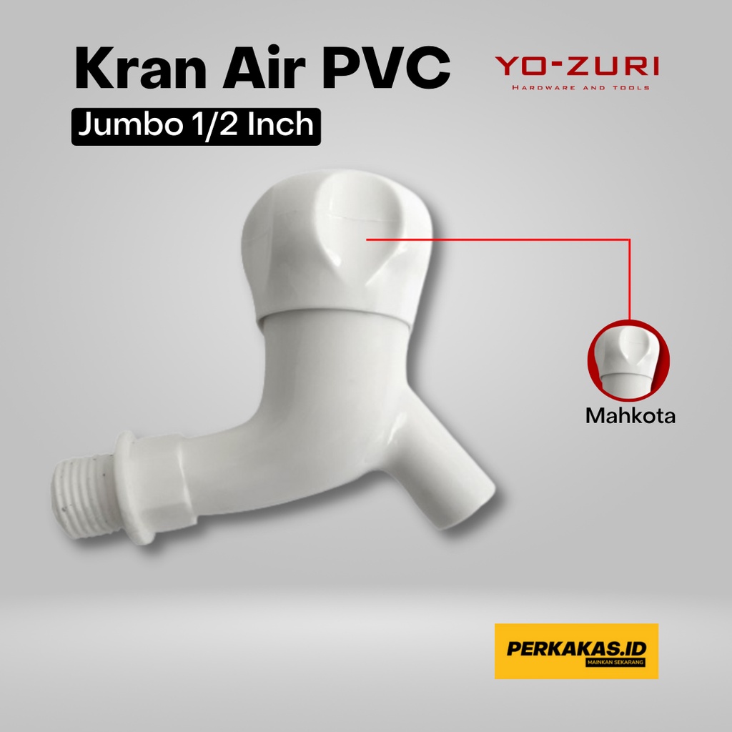 Kran Air PVC Tembok Jumbo 1/2 Inch YOZURI