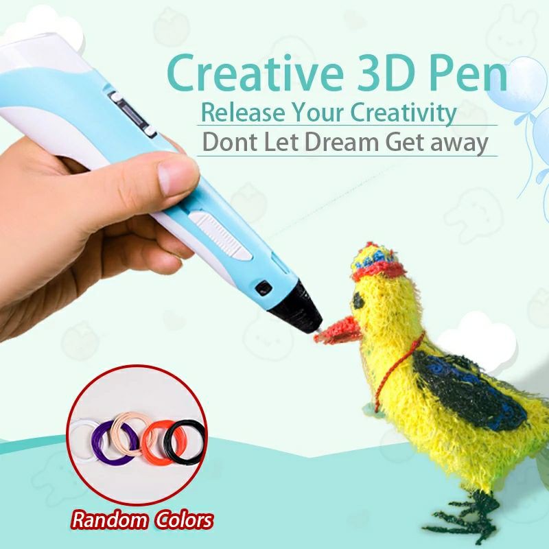 

mainan edukasi DIY 3D filament printing pen-pena gambar magic kreativitas anak-pena 3D stereoscopic