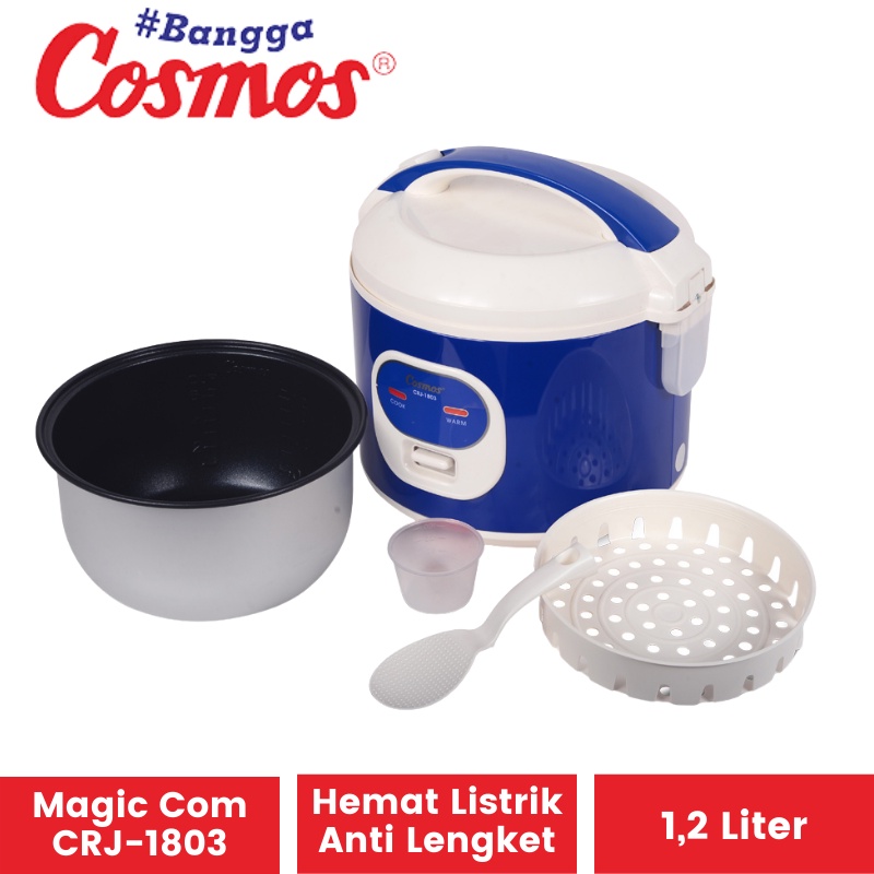 Magic Com Cosmos CRJ-1803 Kapasitas 1,2 Liter | Mejikom Penanak Penghangat Nasi CRJ 1803 | Magicom Magiccom Mini 1.2 L