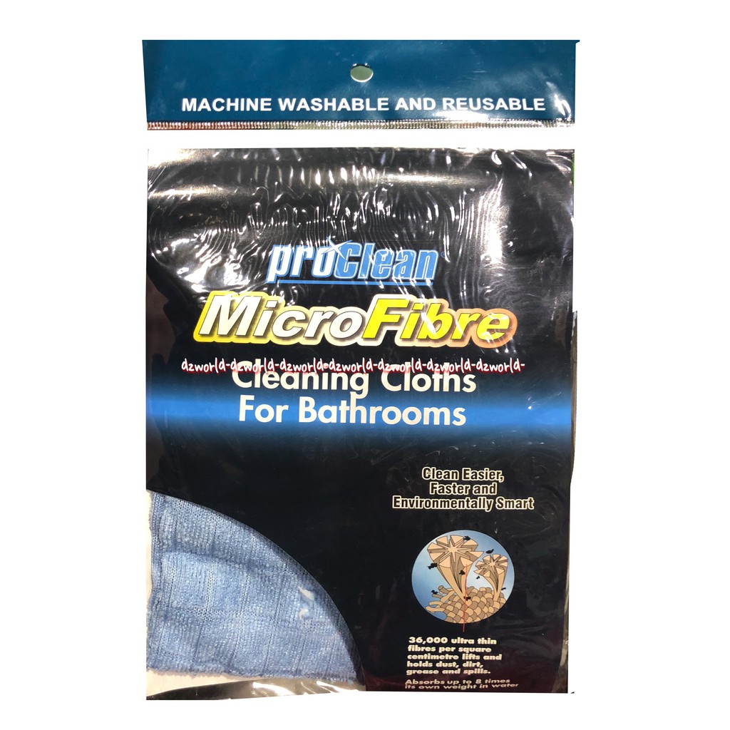 Proclean Microfibre Cleaning Cloths Kain Lap Pembersih Toilet Bathroom Kamar Mandi Pro Clean