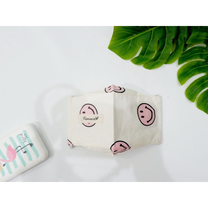 MASKER KAIN 3D REMAJA | 3 DIMENSI | EVO | 3 LAPIS Dasar Putih