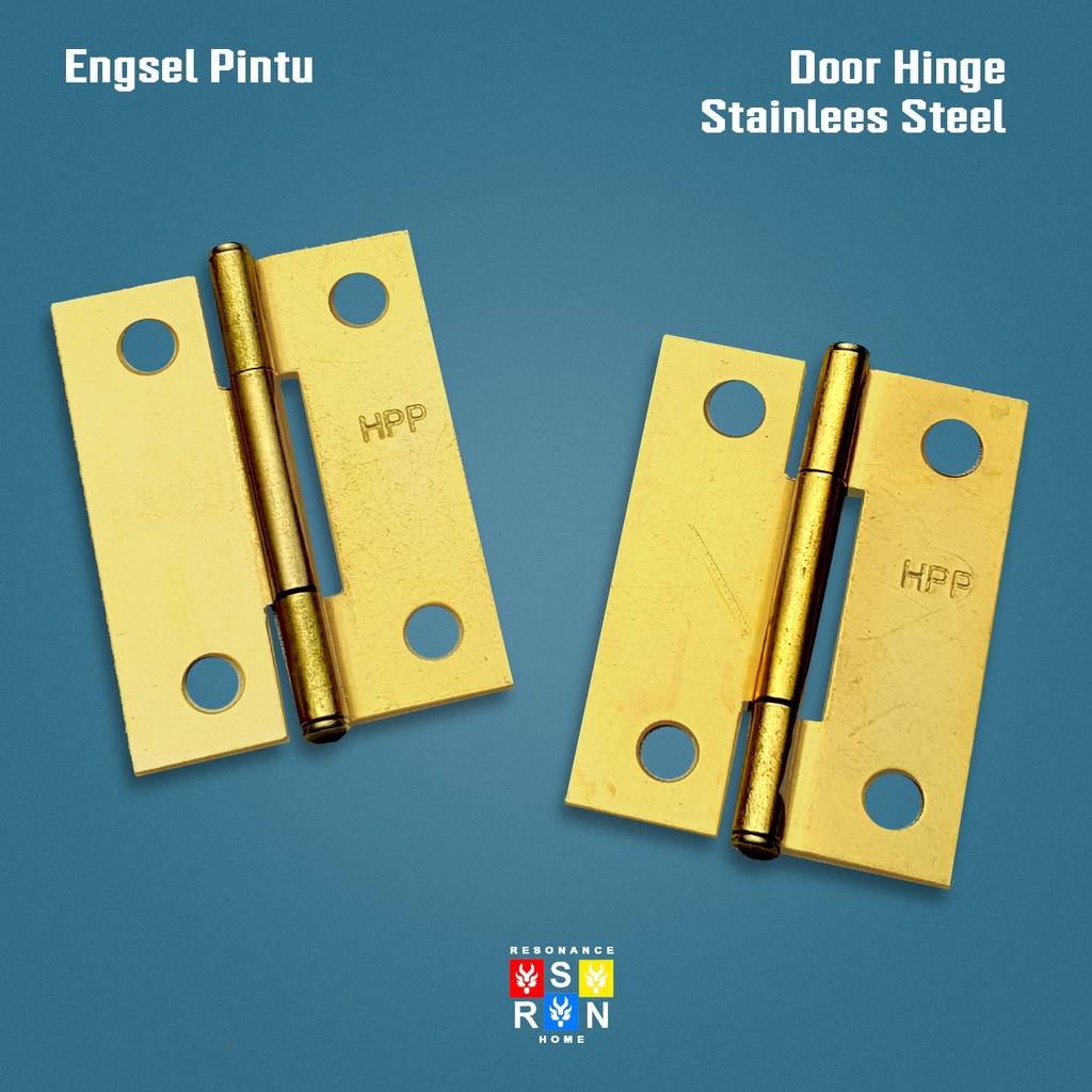 Engsel Kupu Plat Besi Kuning 2 Inci Resonance Home