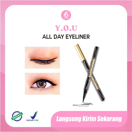 YOU Stay All Day Pen Eyeliner Waterproof | Tahan Hingga 24 Jam | Black | Hitam