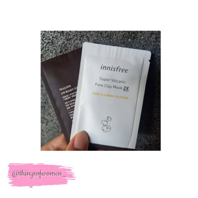 Innisfree Super Volcanic Pore Clay Mask 2x Sample Sachet Shopee Indonesia